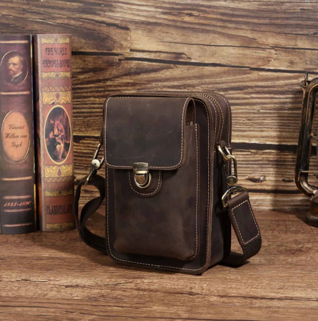 Vintage Genuine Leather Crossbody Bag – Code & Copper™ Everyday Carry