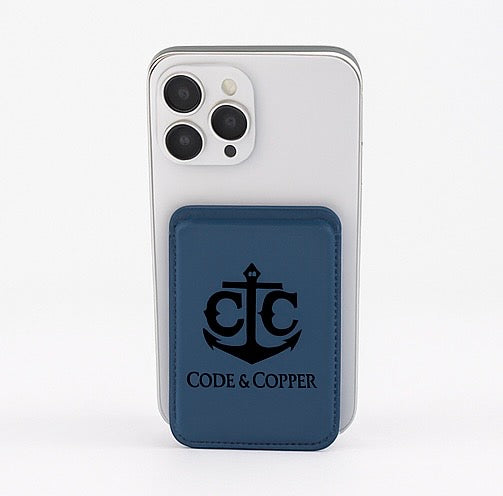 Magnetic Leather Phone Stand & Wallet – Custom Engraving Available
