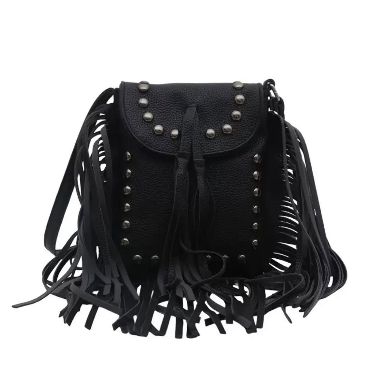 Fringe Studded Crossbody Bag – Western Boho Style Purse