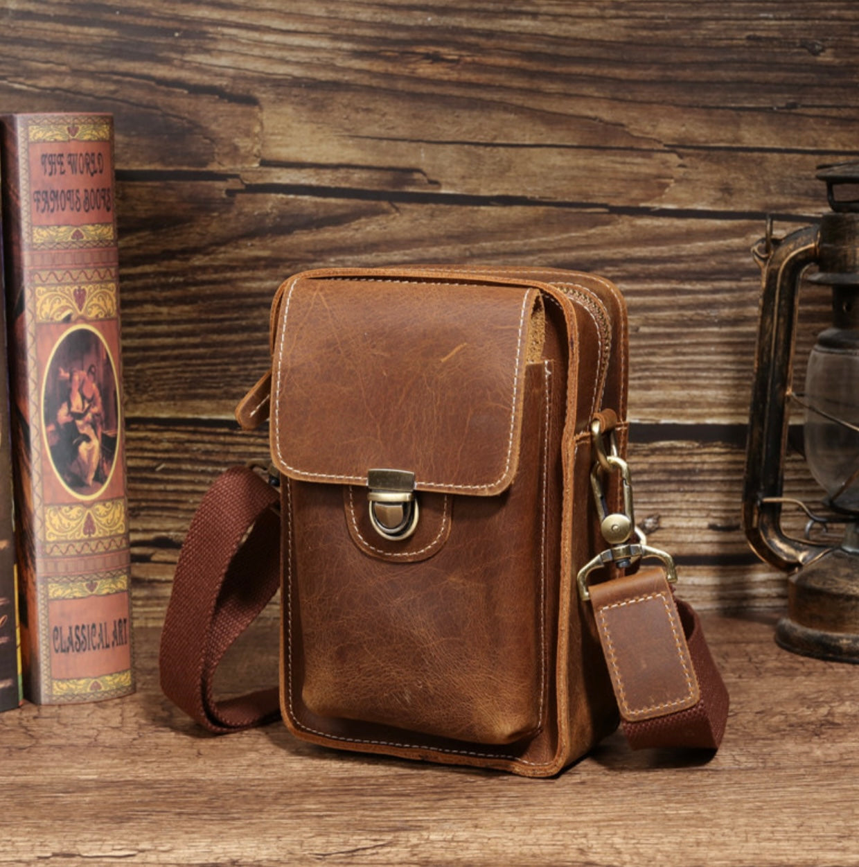 Vintage Genuine Leather Crossbody Bag – Code & Copper™ Everyday Carry