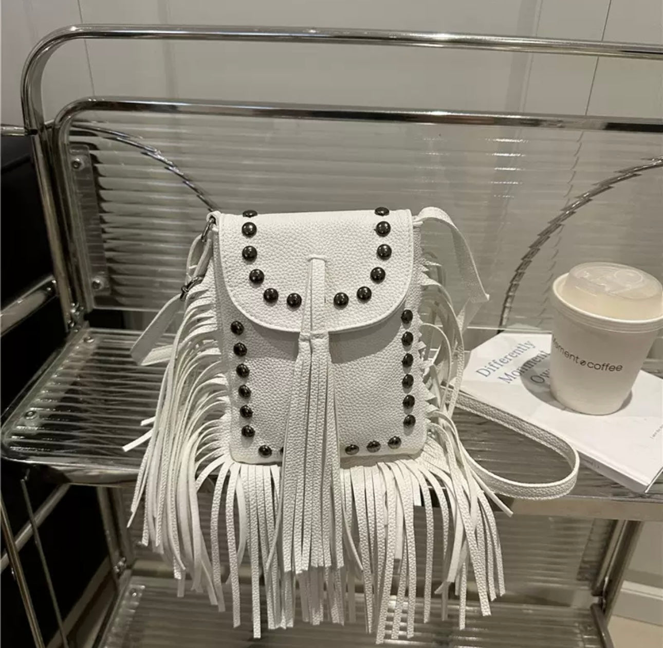 Fringe Studded Crossbody Bag – Western Boho Style Purse