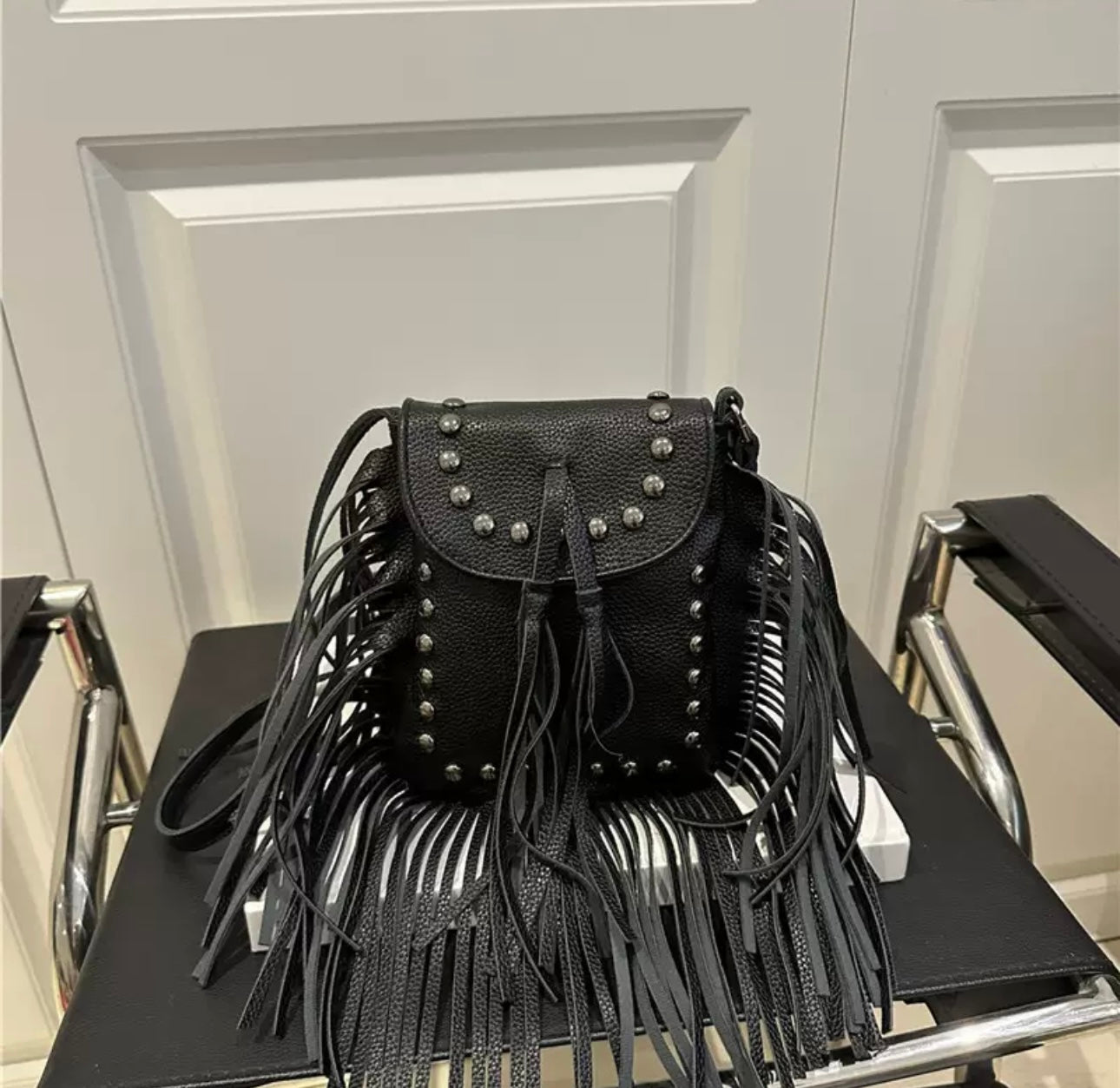 Fringe Studded Crossbody Bag – Western Boho Style Purse