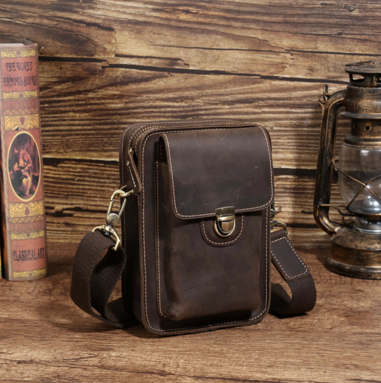 Vintage Genuine Leather Crossbody Bag – Code & Copper™ Everyday Carry