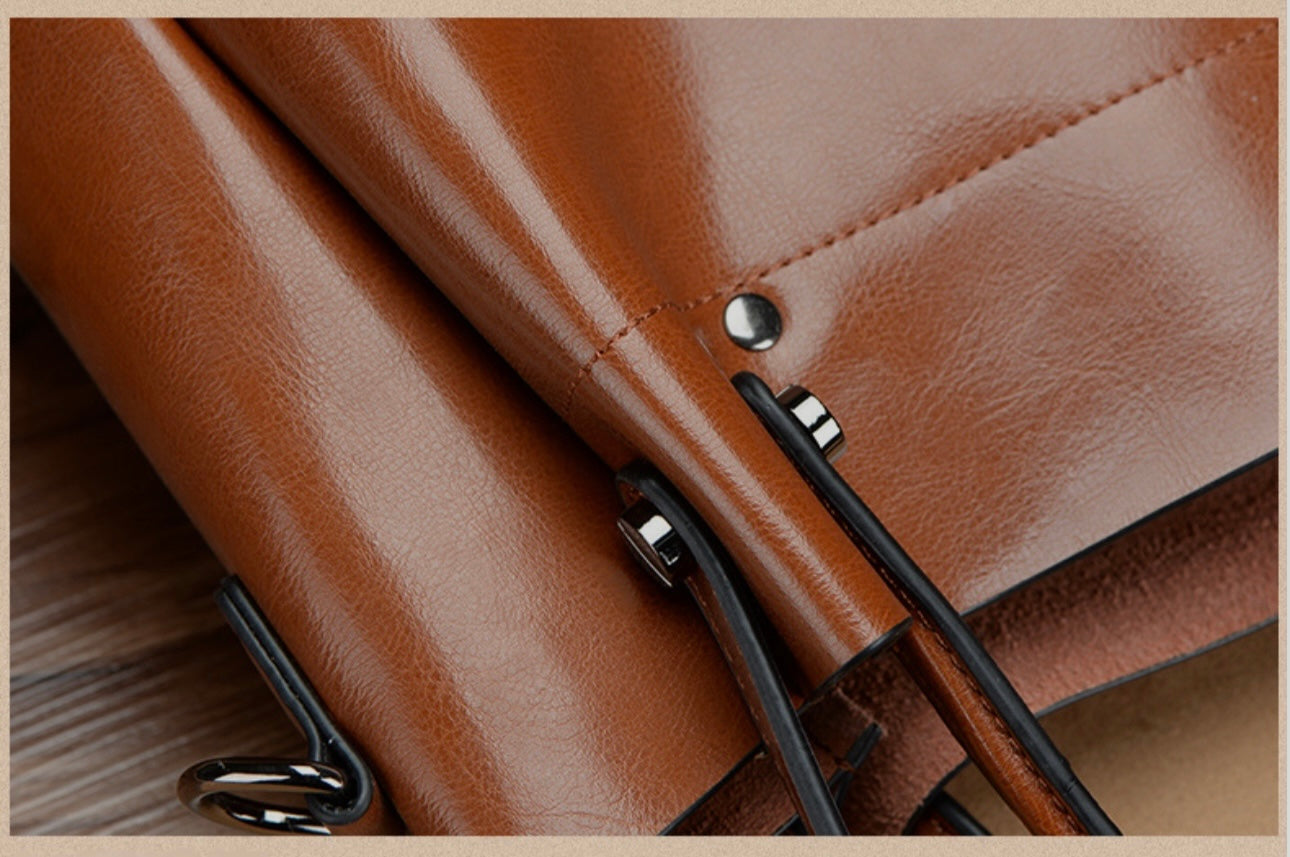 Elegant Elephant Legacy Tote – Premium Oil-Waxed Leather Handbag