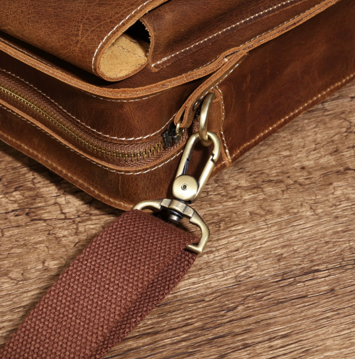 Vintage Genuine Leather Crossbody Bag – Code & Copper™ Everyday Carry