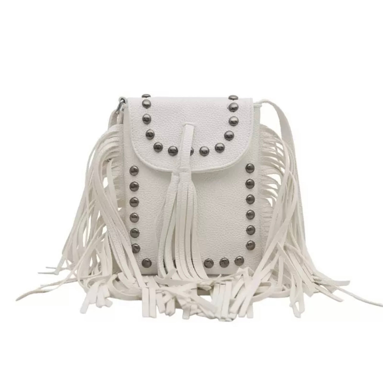 Fringe Studded Crossbody Bag – Western Boho Style Purse