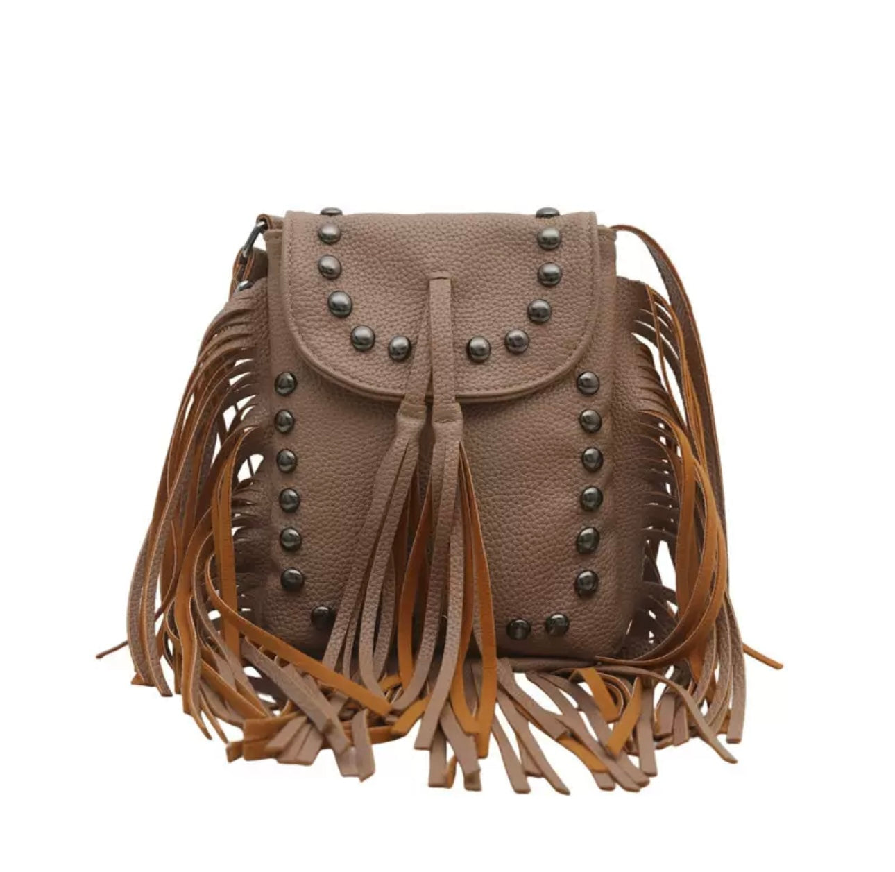 Fringe Studded Crossbody Bag – Western Boho Style Purse