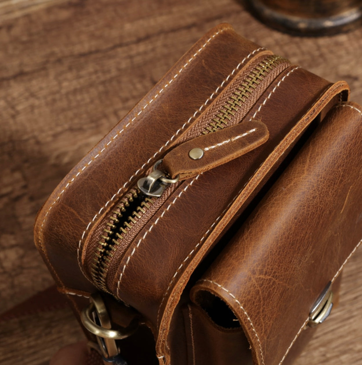 Vintage Genuine Leather Crossbody Bag – Code & Copper™ Everyday Carry