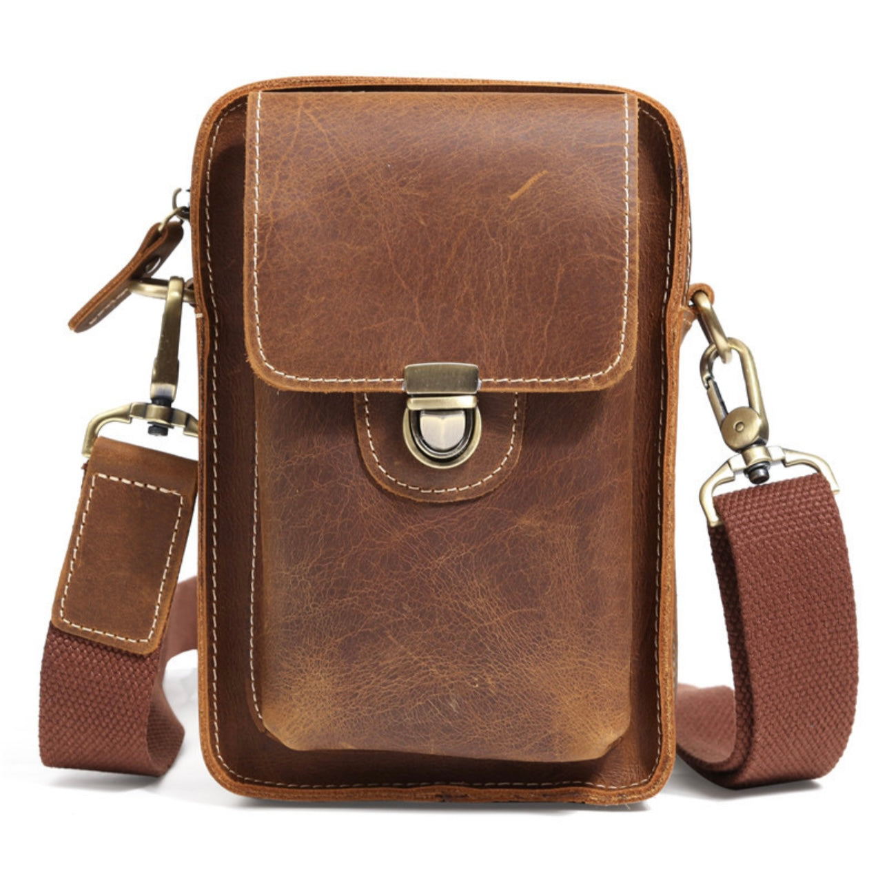 Vintage Genuine Leather Crossbody Bag – Code & Copper™ Everyday Carry