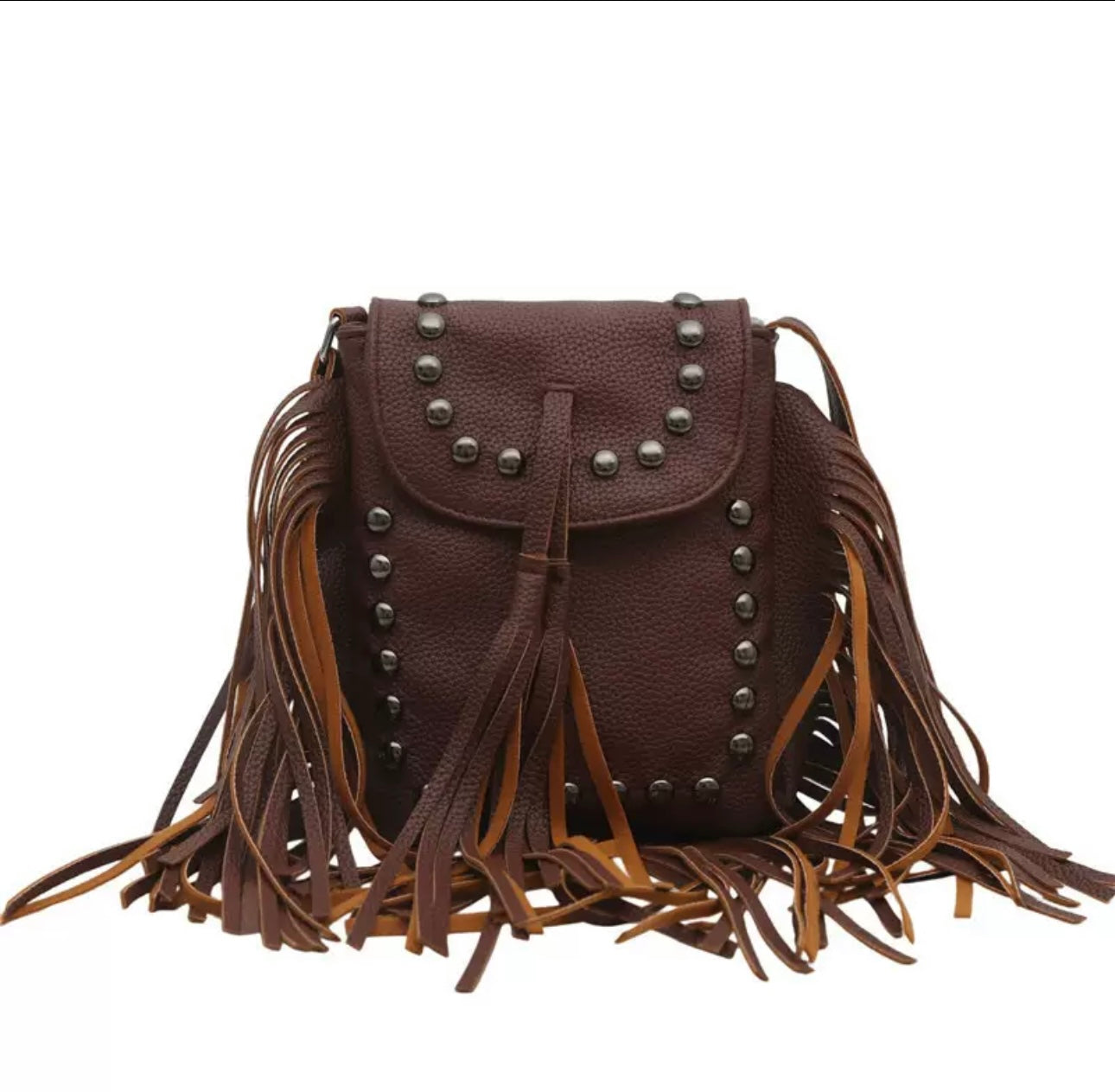 Fringe Studded Crossbody Bag – Western Boho Style Purse