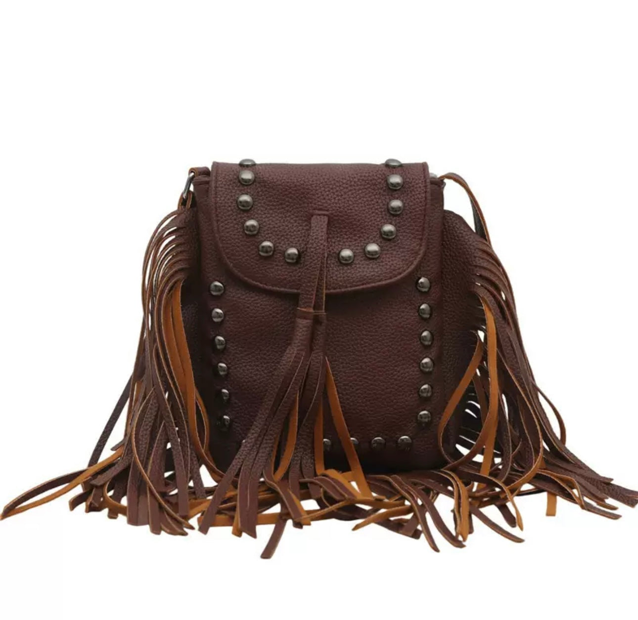 Fringe Studded Crossbody Bag – Western Boho Style Purse