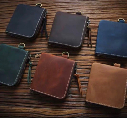 Code & Copper Full Grain Leather
Zip Wallet | Coin Card Holder | 6
Colors