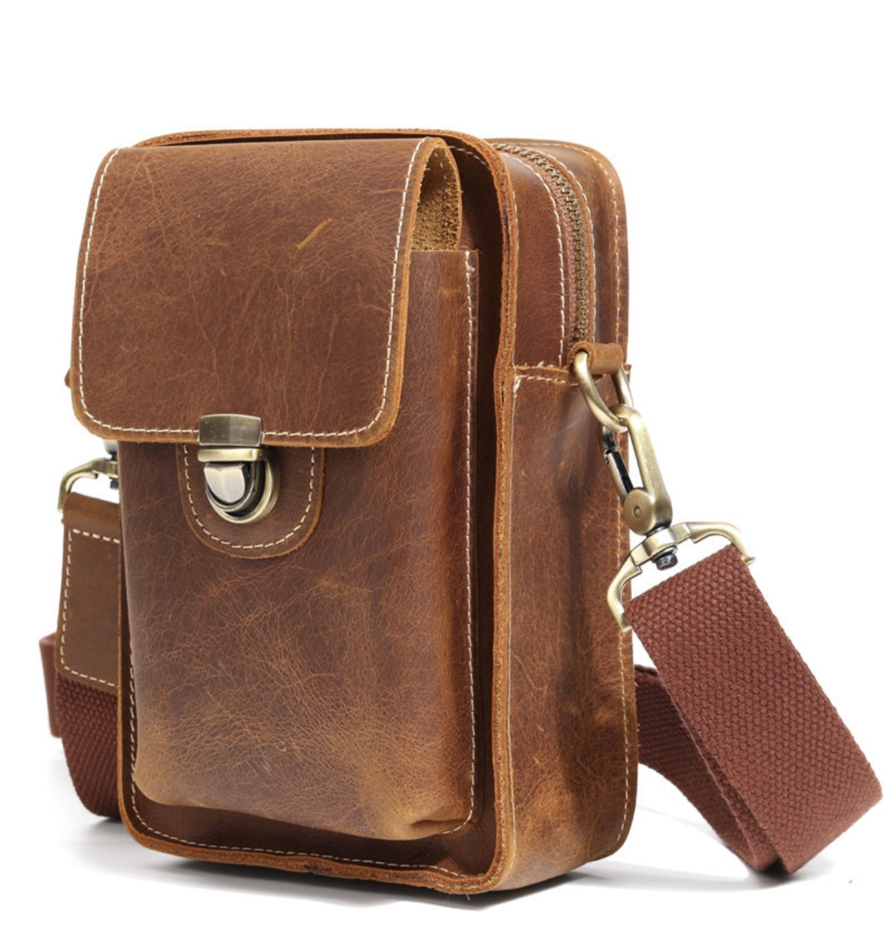 Vintage Genuine Leather Crossbody Bag – Code & Copper™ Everyday Carry